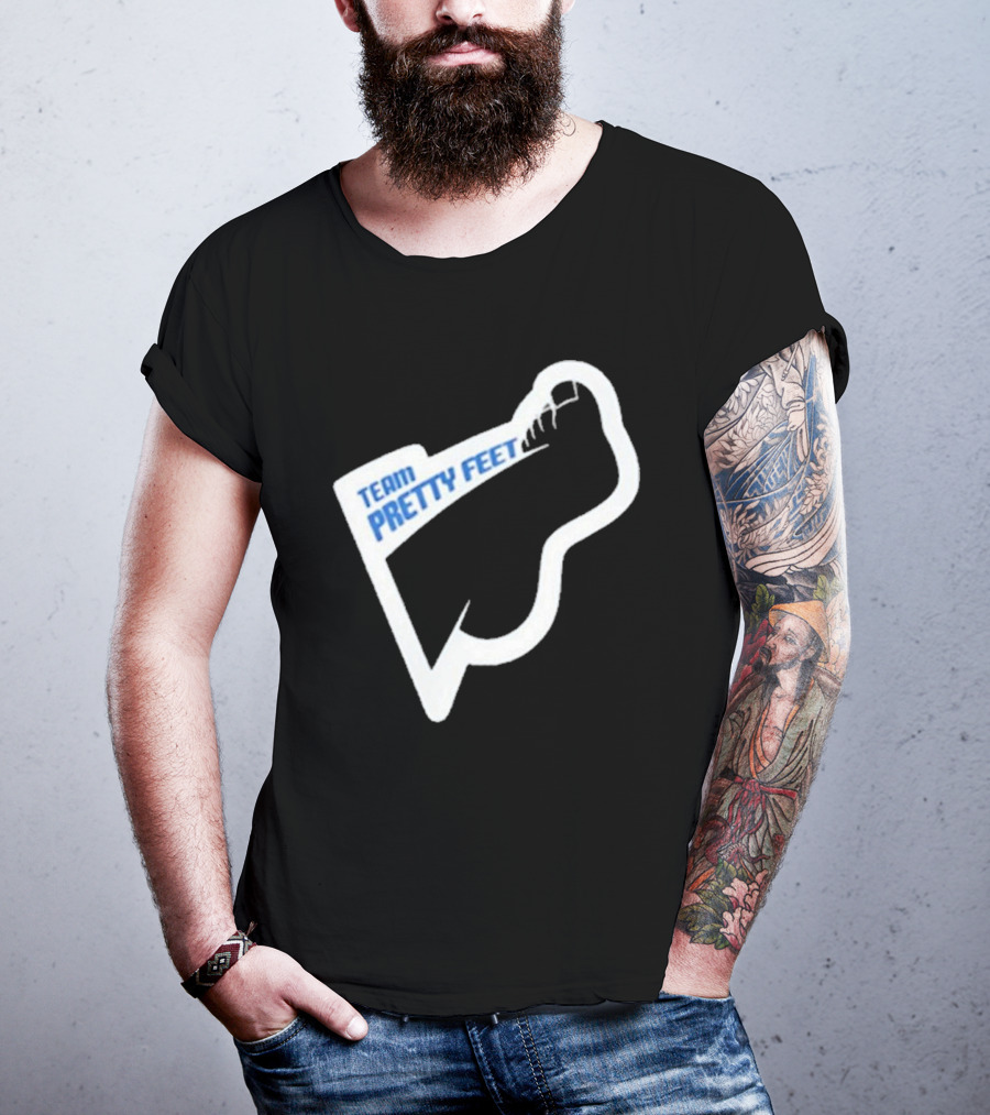 Team Pretty Feet Bold Blue Foot T-Shirt