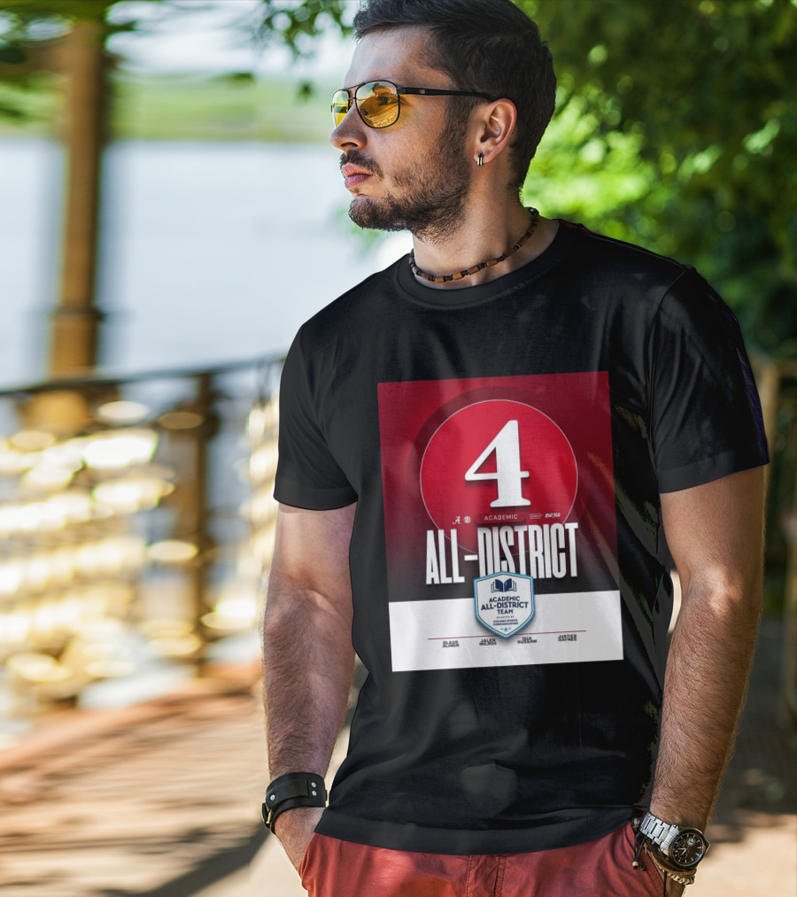 Alabama Crimson Tide Academic All-District Honorees Olaus Alinen Jalen Milroe Qua Russaw Justice Haynes T-Shirt