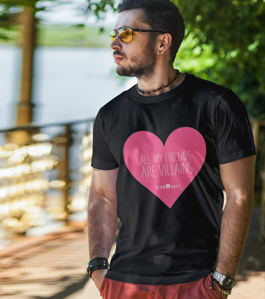 Blumhouse All My Friends Are Villains Valentine’s Heart T-Shirt