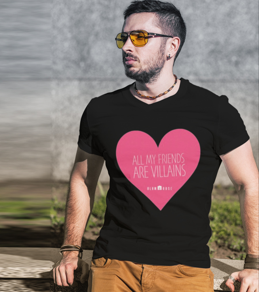 Blumhouse All My Friends Are Villains Valentine’s Heart T-Shirt