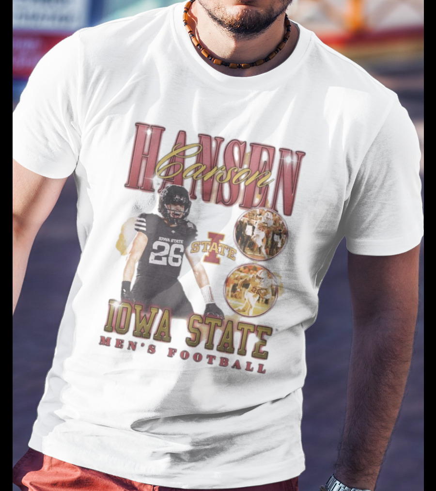 Carson Hansen Iowa State Cyclones Men's Football 90s T-Shirt