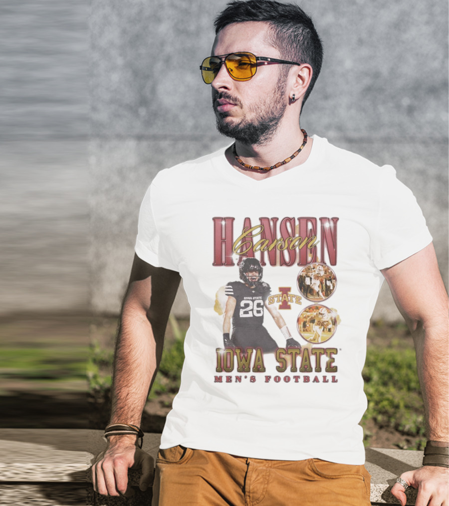 Carson Hansen Iowa State Cyclones Men's Football 90s T-Shirt