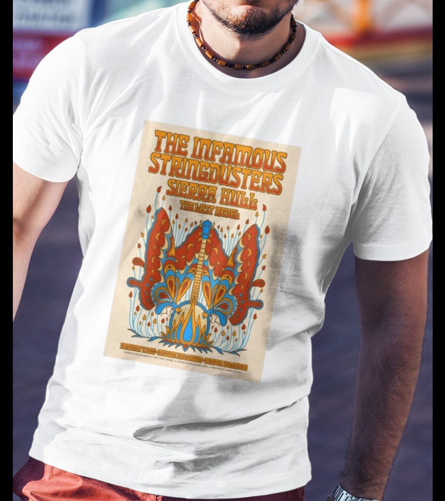 The Infamous Stringdusters And Sierra Hull And The Last Revel Live January 11, 2025 Mission Ballroom Denver CO Vibrant T-Shirt
