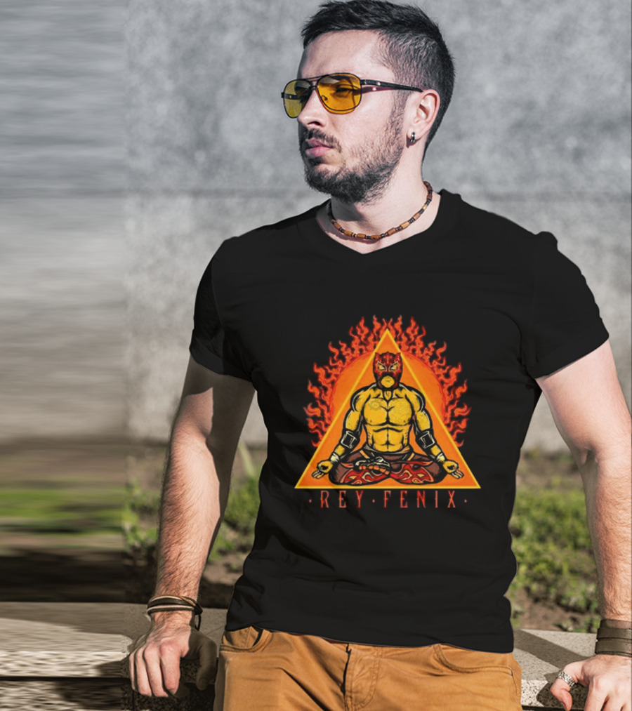 Rey Fenix Triangle Fire Meditation Mask T-Shirt
