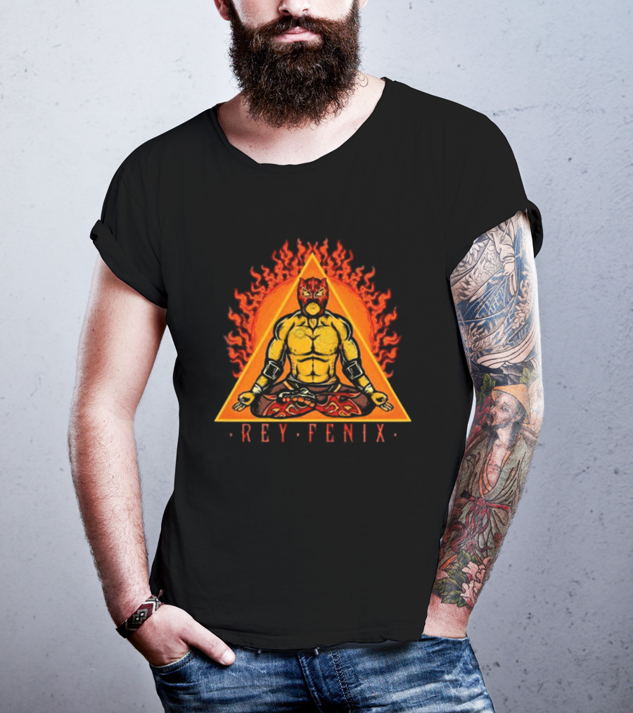 Rey Fenix Triangle Fire Meditation Mask T-Shirt