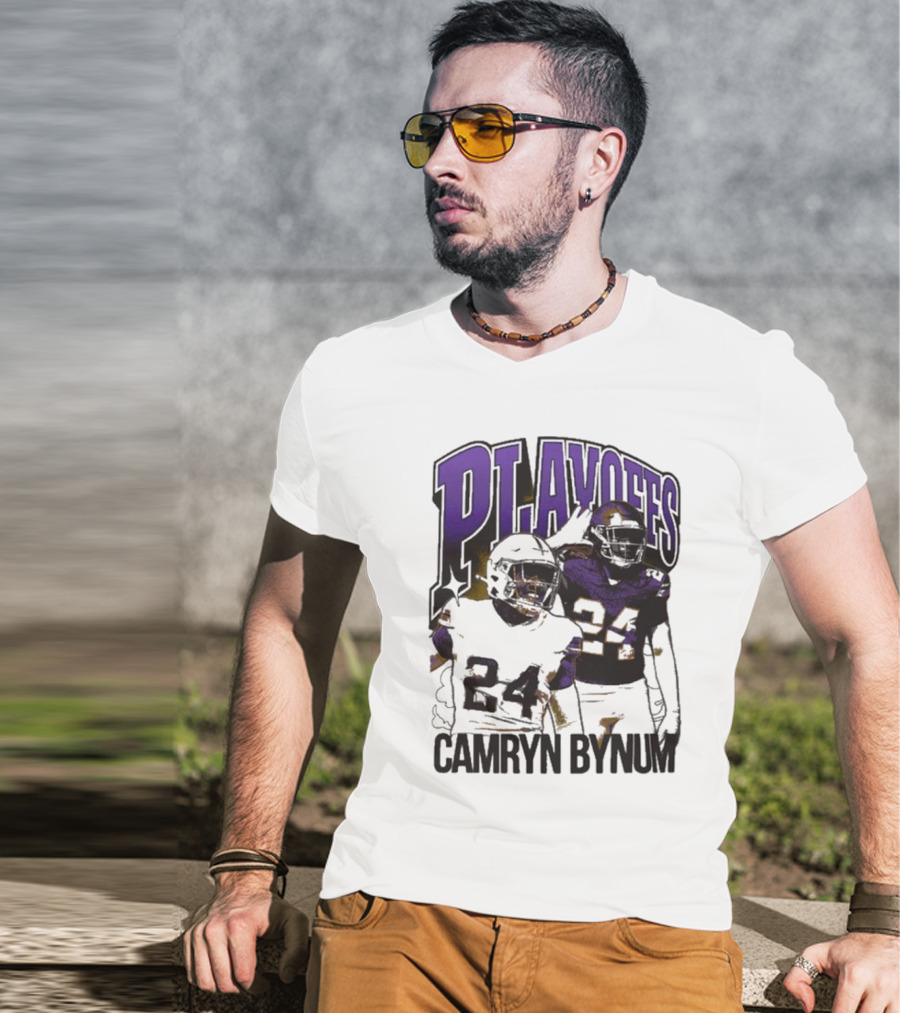 Camryn Bynum Playoffs Minnesota Vikings 24 NFL Vintage T-Shirt