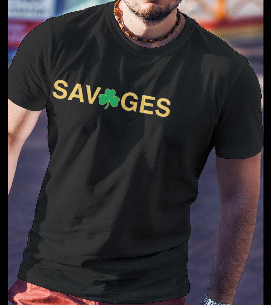 Savage Notre Dame Fighting Irish Shamrock Icon Victory Over Penn State Nittany Lions T-Shirt