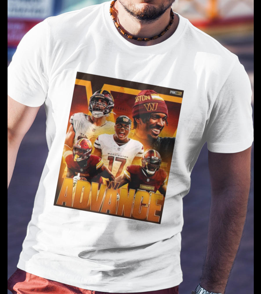 Washington Commanders Advance Sink Buccaneers Playoff Hopes FOX NFL Sports T-Shirt