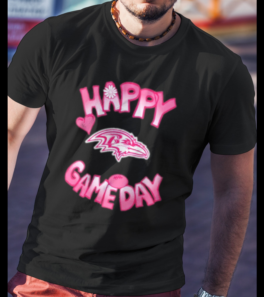 Happy Gameday Baltimore Ravens Valentine's 2025 T-Shirt