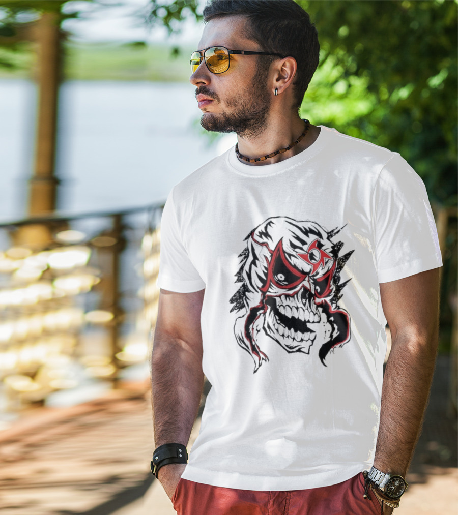 Cero Miedo Penta Mask Skull Design WWE New T-Shirt