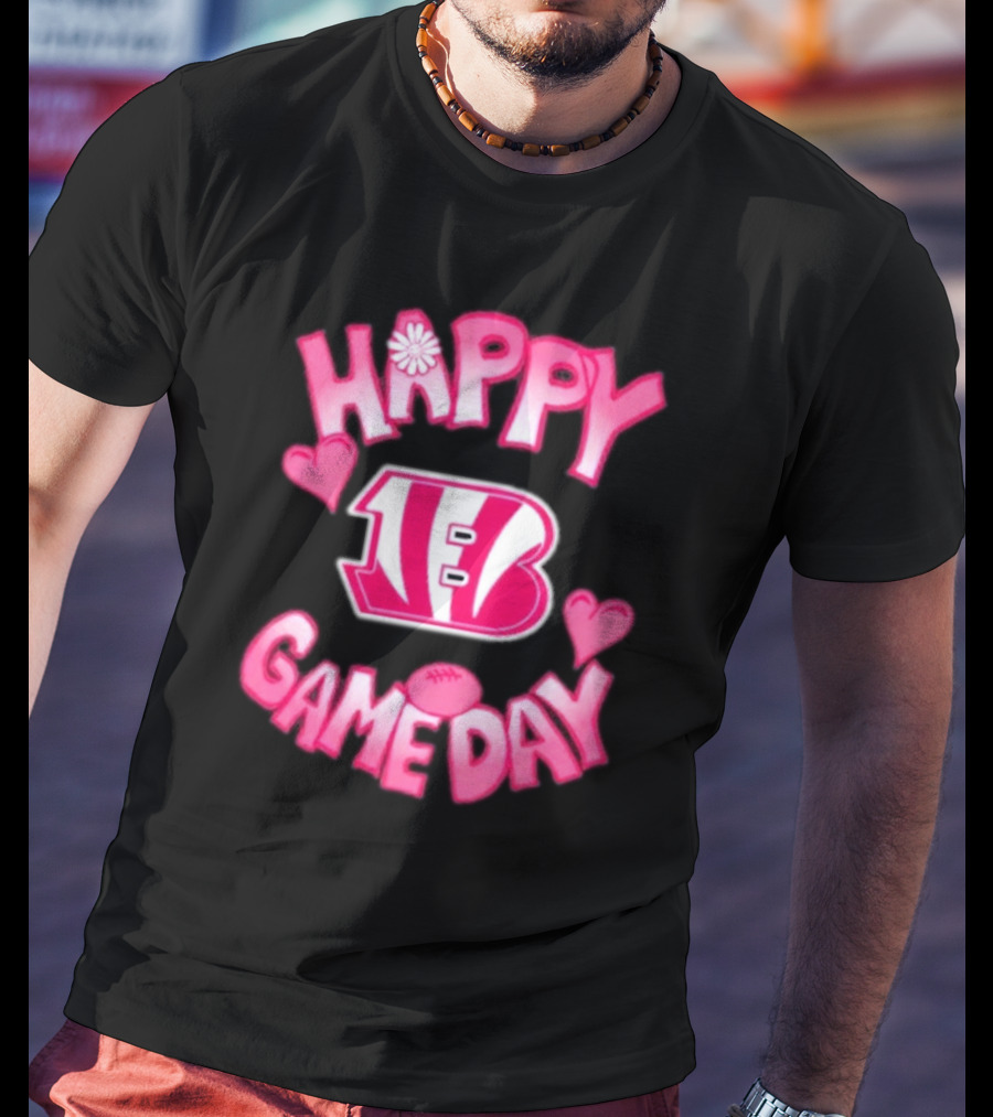 Cincinnati Bengals Happy Gameday Valentine’s Day 2025 T-Shirt