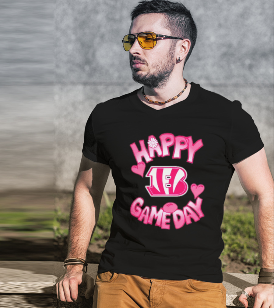 Cincinnati Bengals Happy Gameday Valentine’s Day 2025 T-Shirt