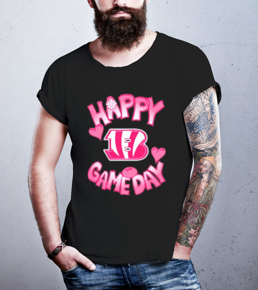 Cincinnati Bengals Happy Gameday Valentine’s Day 2025 T-Shirt