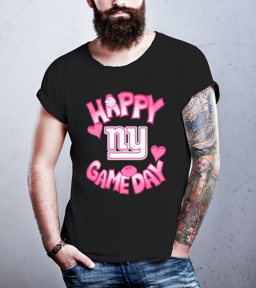 NY Giants Valentines Happy Gameday 2025 T-Shirt