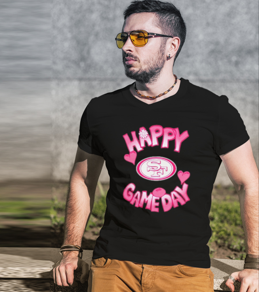 San Francisco 49ers Happy Gameday Valentine's Day 2025 T-Shirt