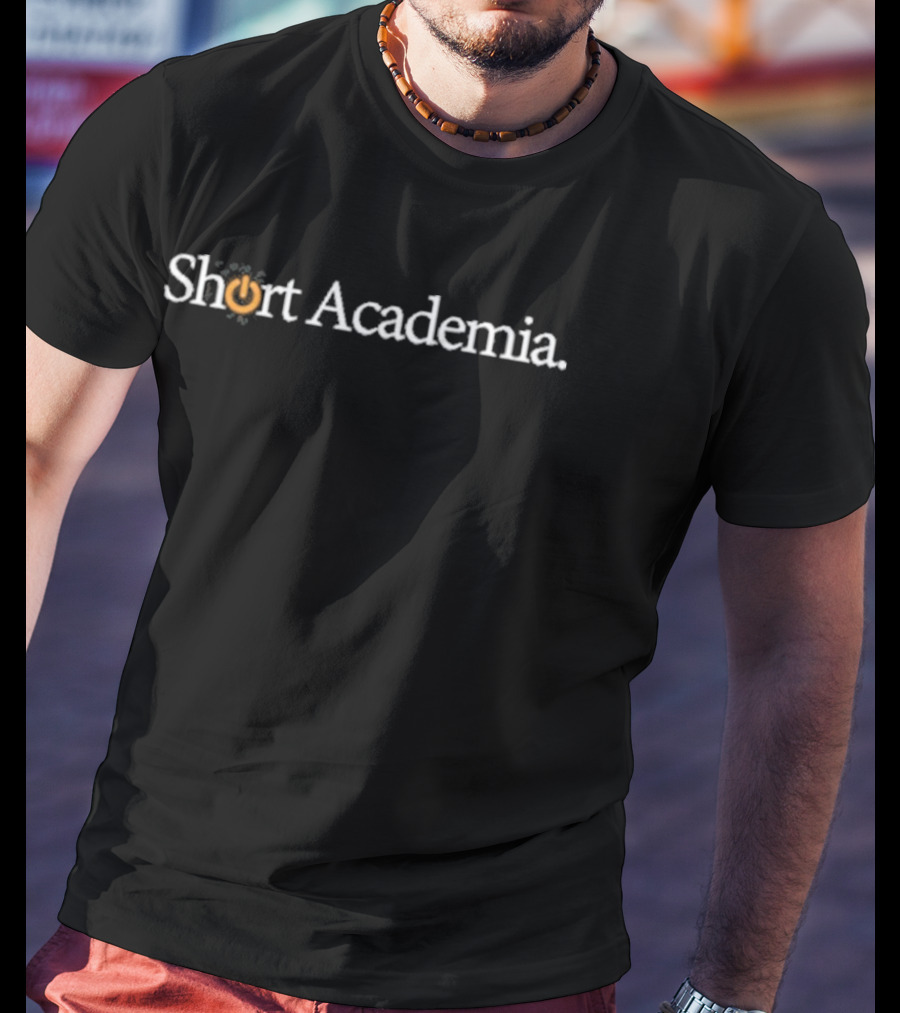 Short Academia Power Button T-Shirt