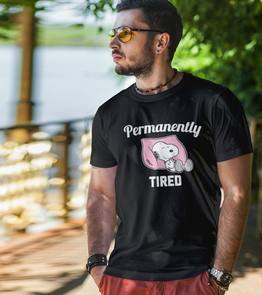 Permanently Tired Sleep Snoopy Peanuts T-Shirt