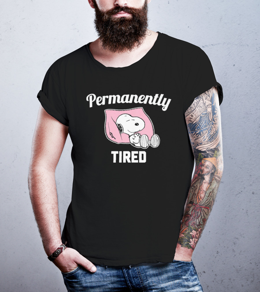 Permanently Tired Sleep Snoopy Peanuts T-Shirt
