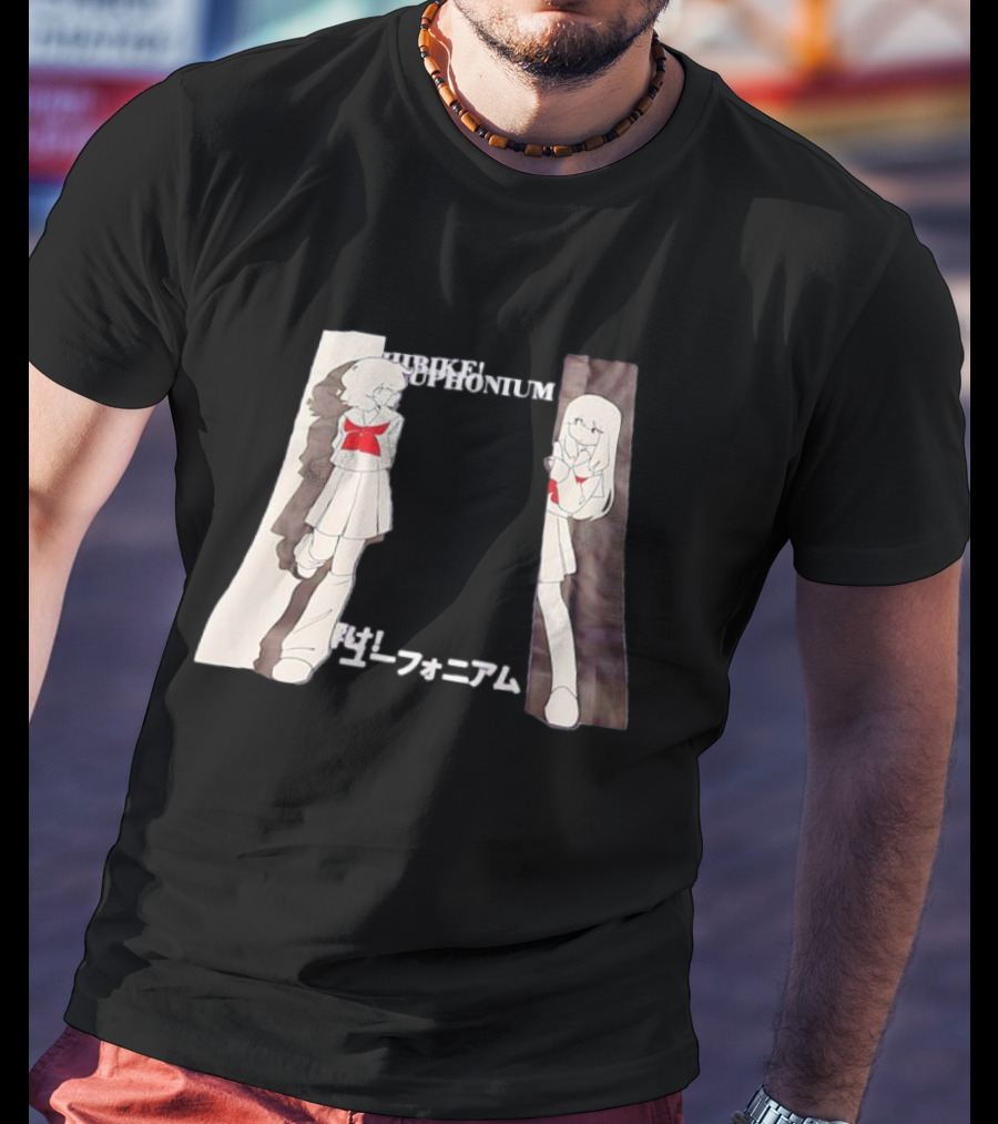 Hibike Euphonium Anime Schoolgirl Character With Japanese Text T-Shirt
