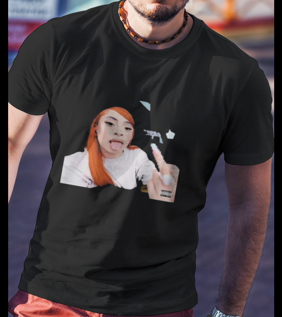 Ice Spice Tongue Out Middle Finger Iconic Gesture T-Shirt