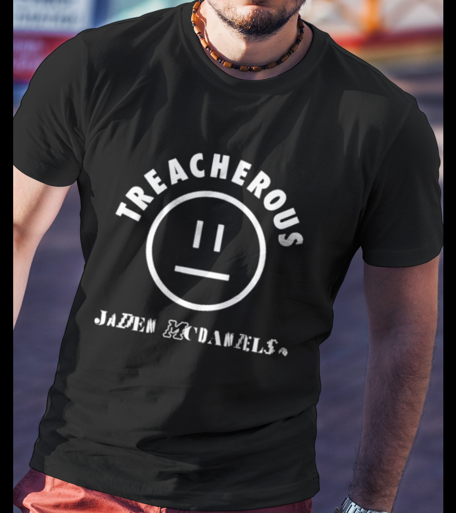 Treacherous Jaden McDaniels Smiley Face T-Shirt
