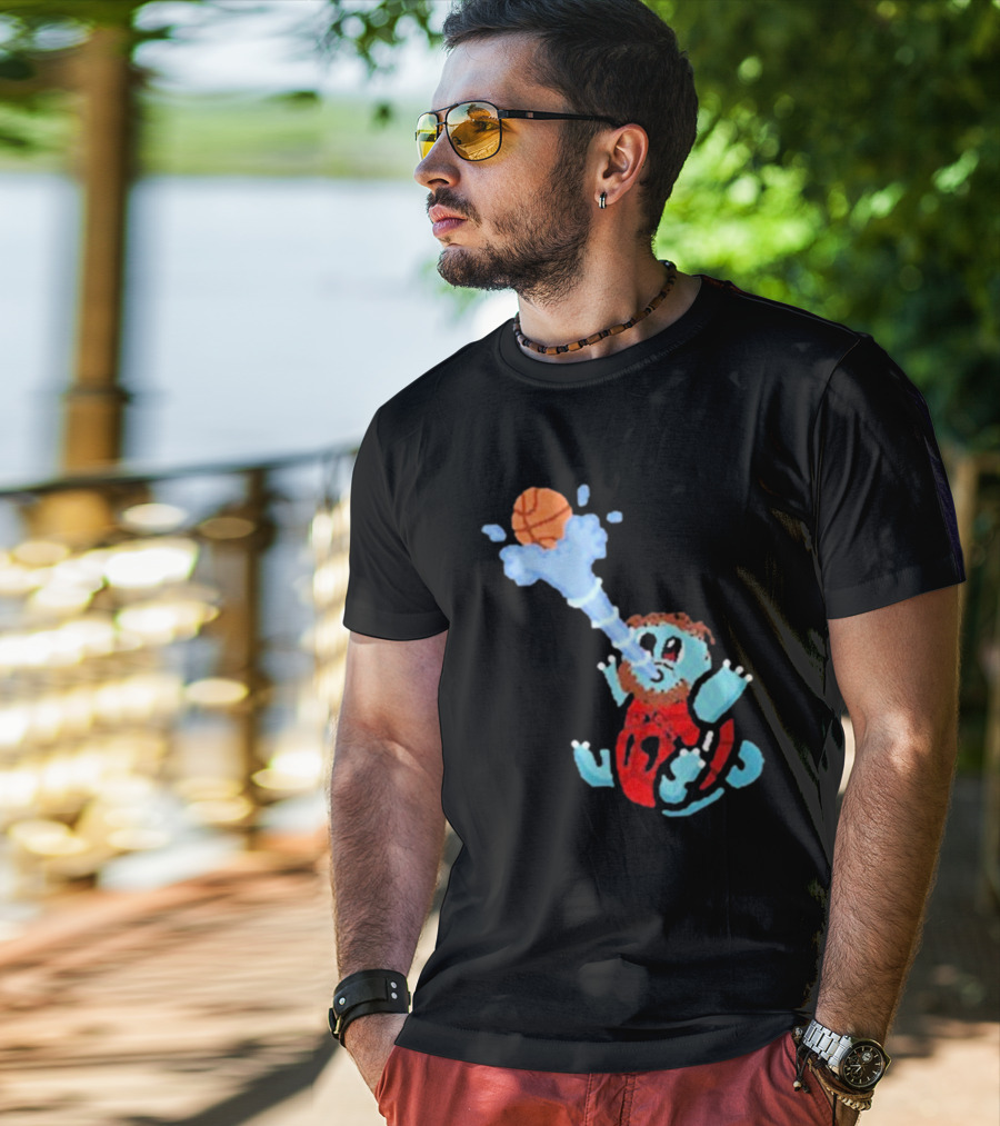 Jakob Poeltl Squirtle Toronto Raptors Basketball Fusion T-Shirt