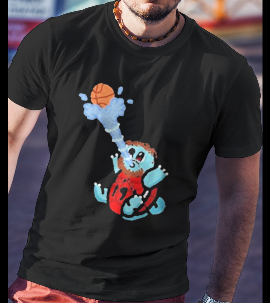 Jakob Poeltl Squirtle Toronto Raptors Basketball Fusion T-Shirt
