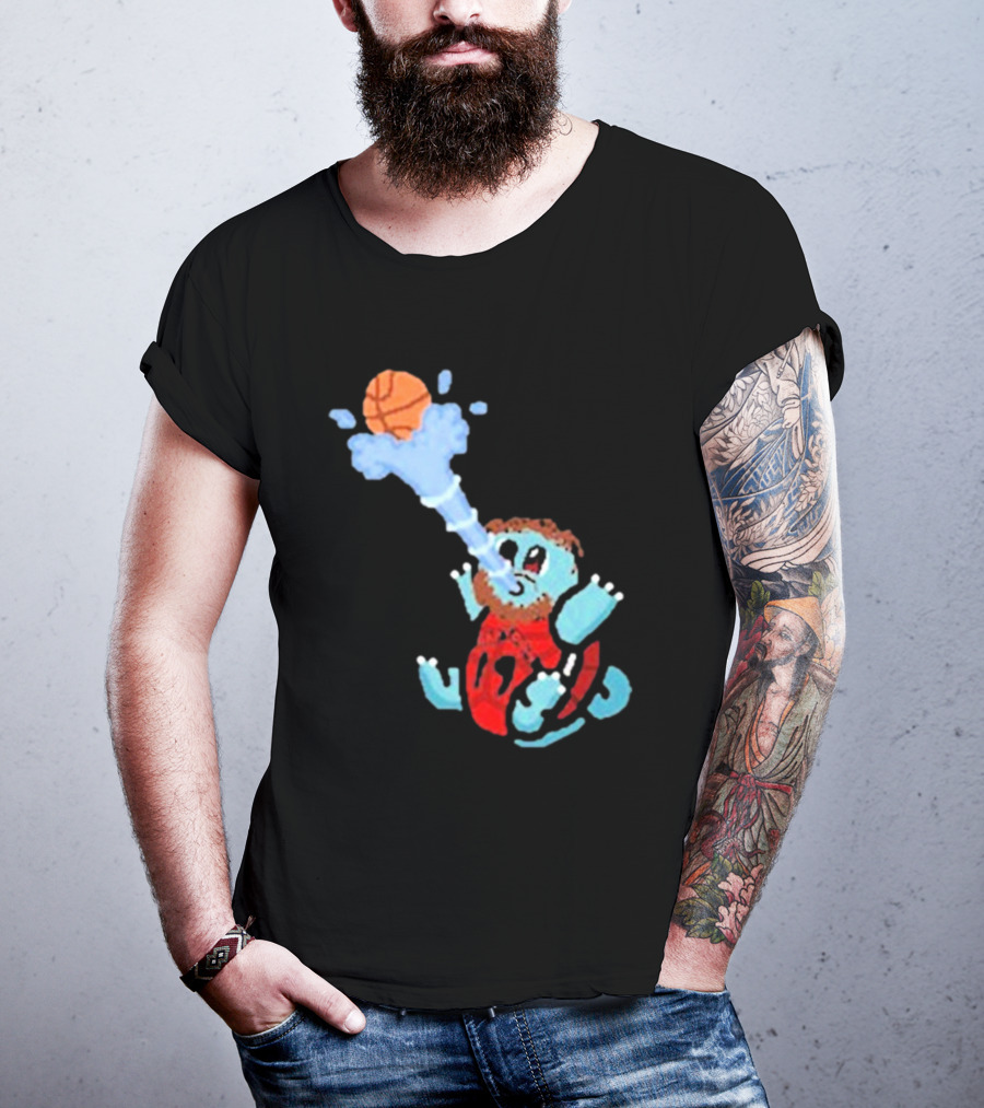 Jakob Poeltl Squirtle Toronto Raptors Basketball Fusion T-Shirt