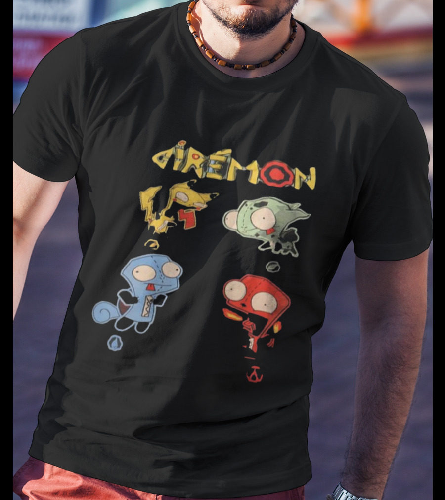Giremon Invader Zim Characters With Colorful Transformations T-Shirt