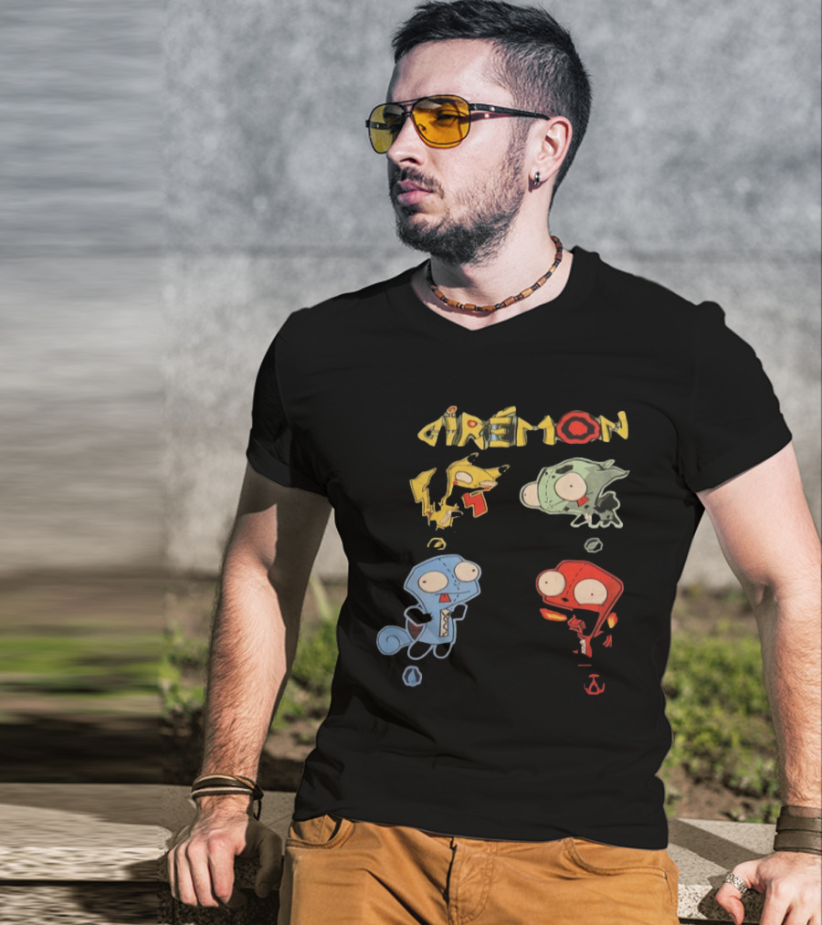 Giremon Invader Zim Characters With Colorful Transformations T-Shirt
