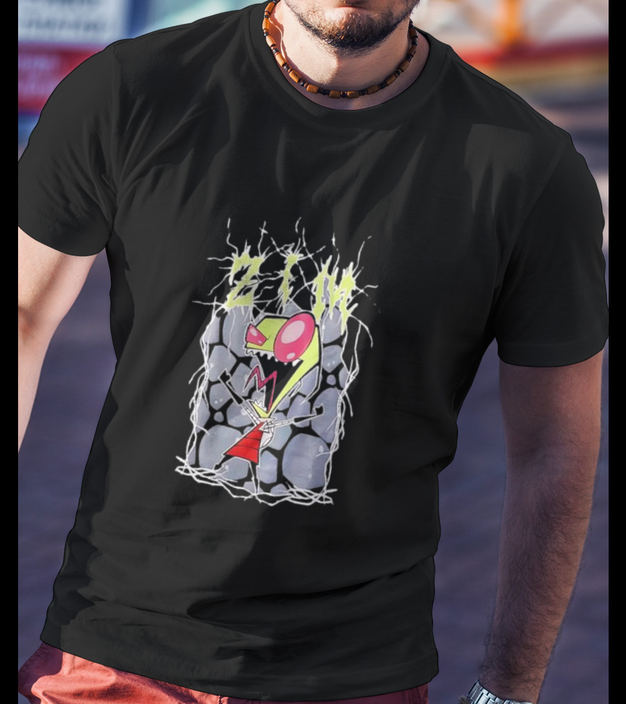 Invader Zim Rock Metal Spiky Zim Character Enthusiastic Expression T-Shirt