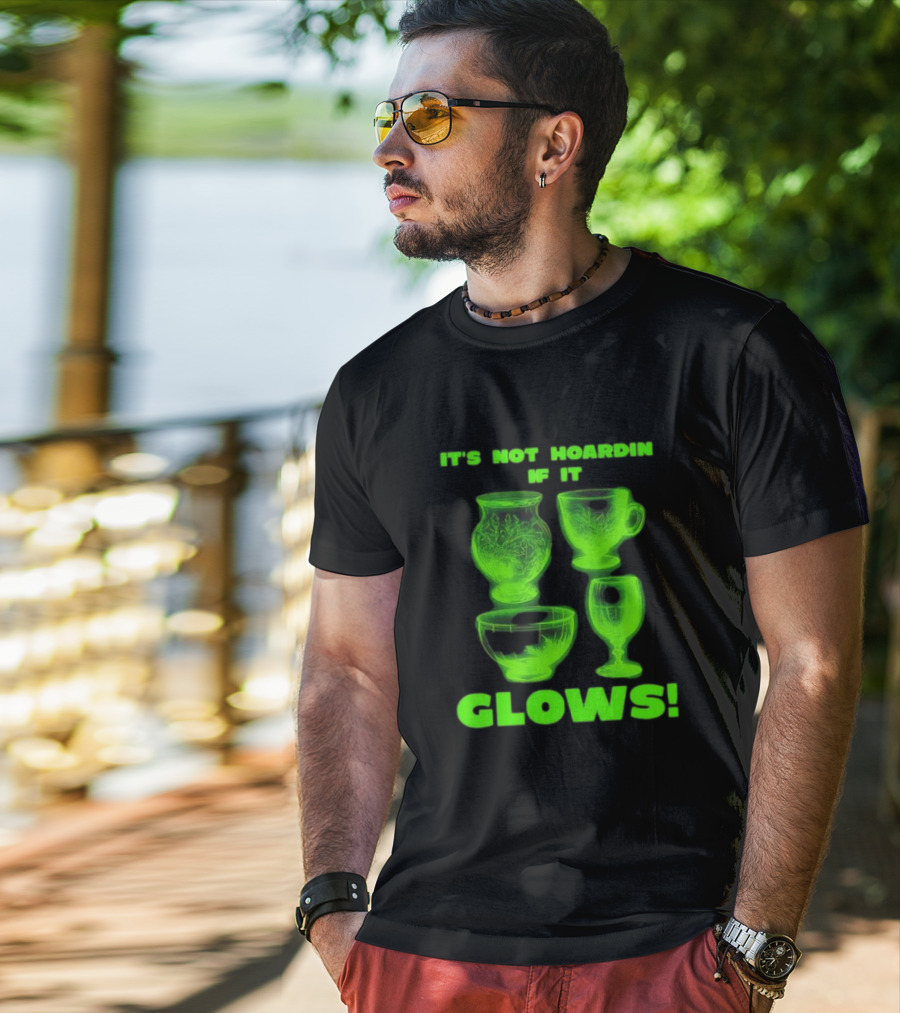 It’s Not Hoarding If It Glows Neon Glassware Collection T-Shirt
