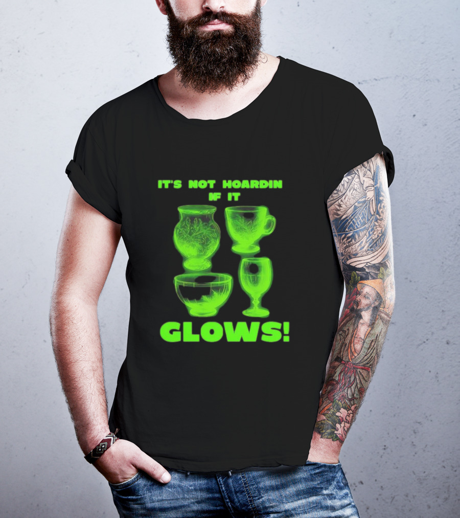 It’s Not Hoarding If It Glows Neon Glassware Collection T-Shirt