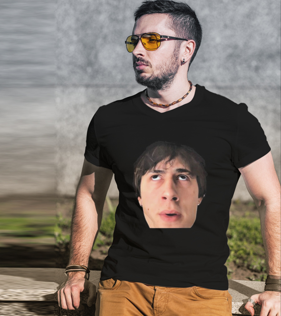 ``` James Clark Looking Up Expression Face ``` T-Shirt