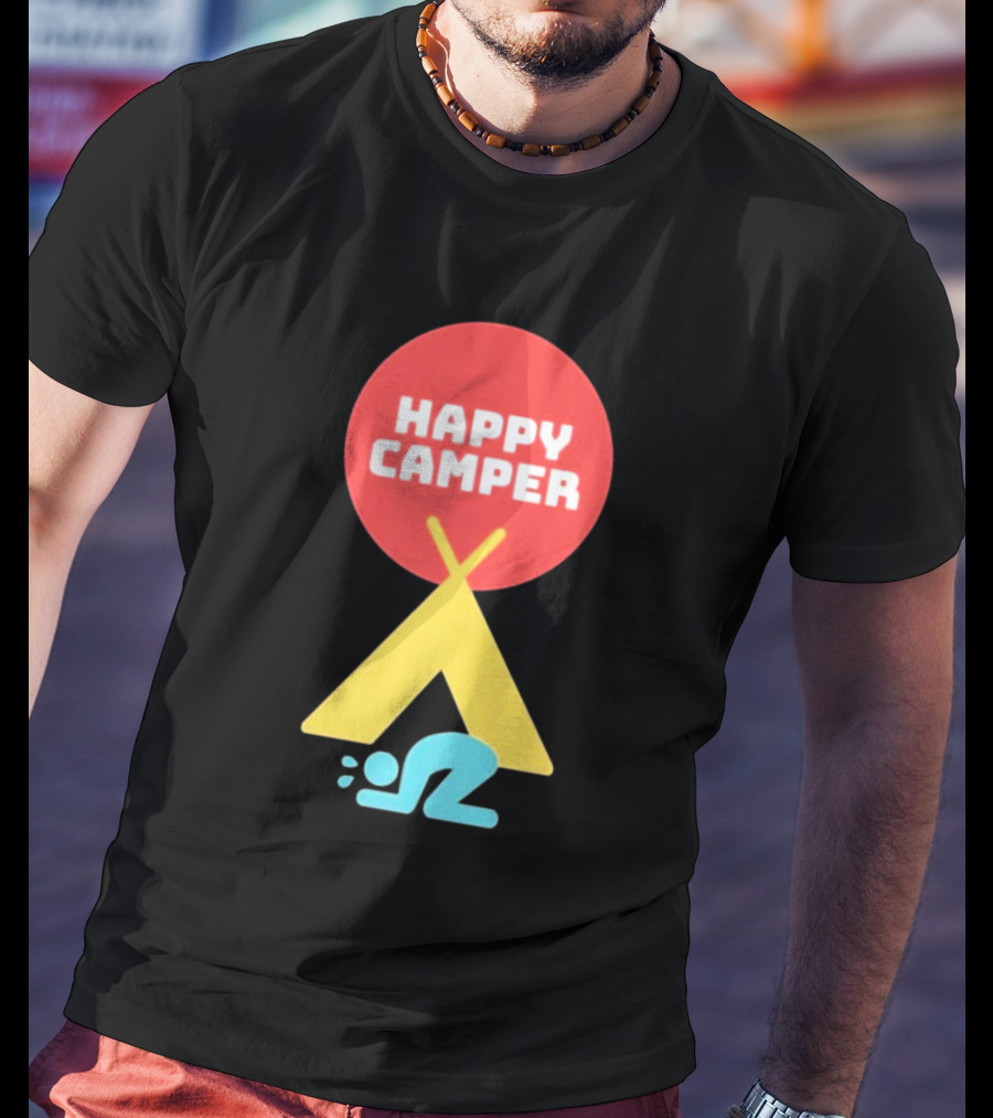 Jim Gaffigan Happy Camper Tent Emoji T-Shirt