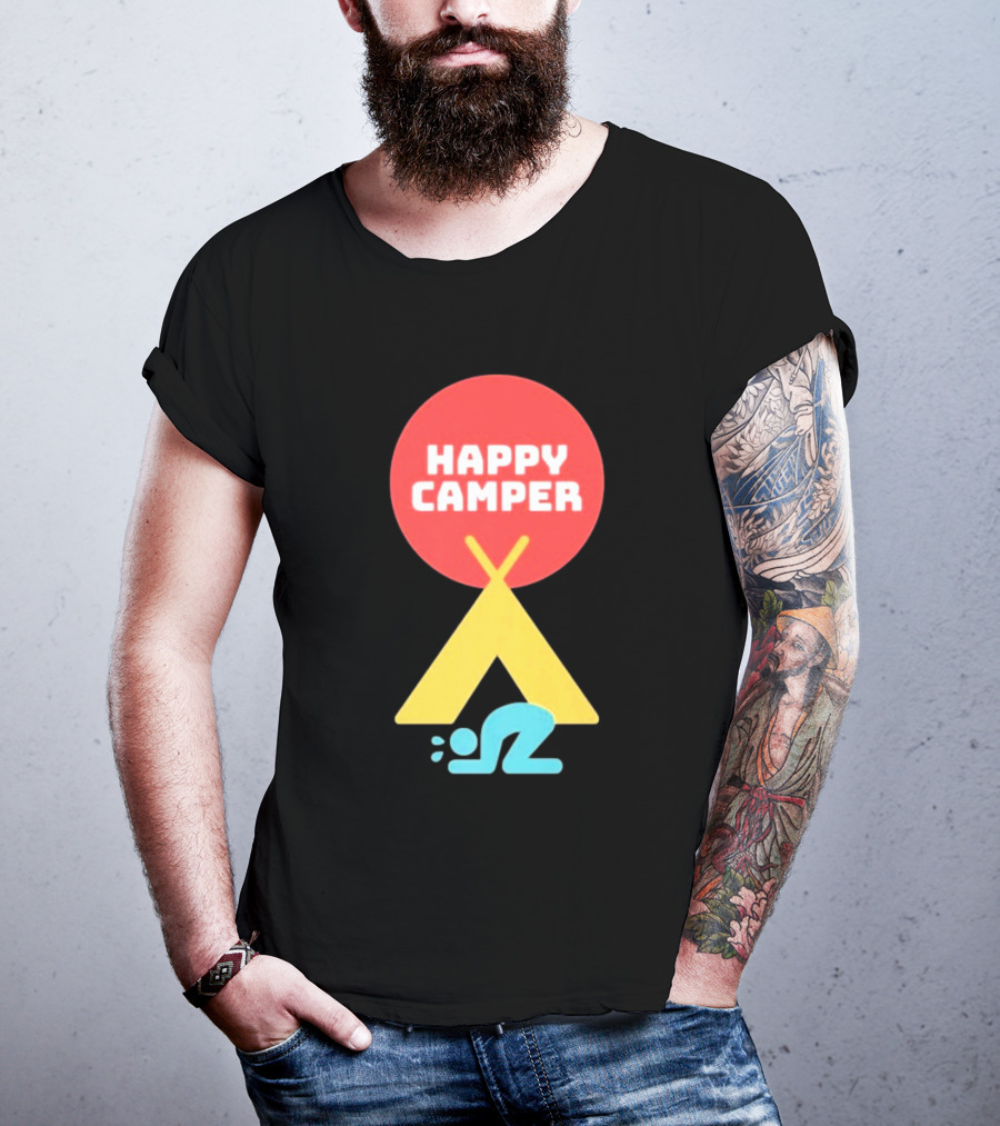 Jim Gaffigan Happy Camper Tent Emoji T-Shirt
