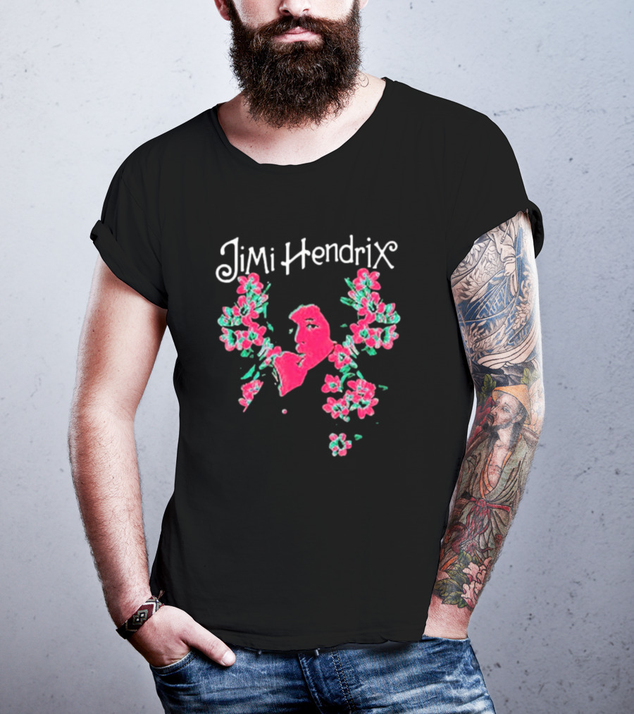 Jimi Hendrix Pink Floral I Am Experienced T-Shirt