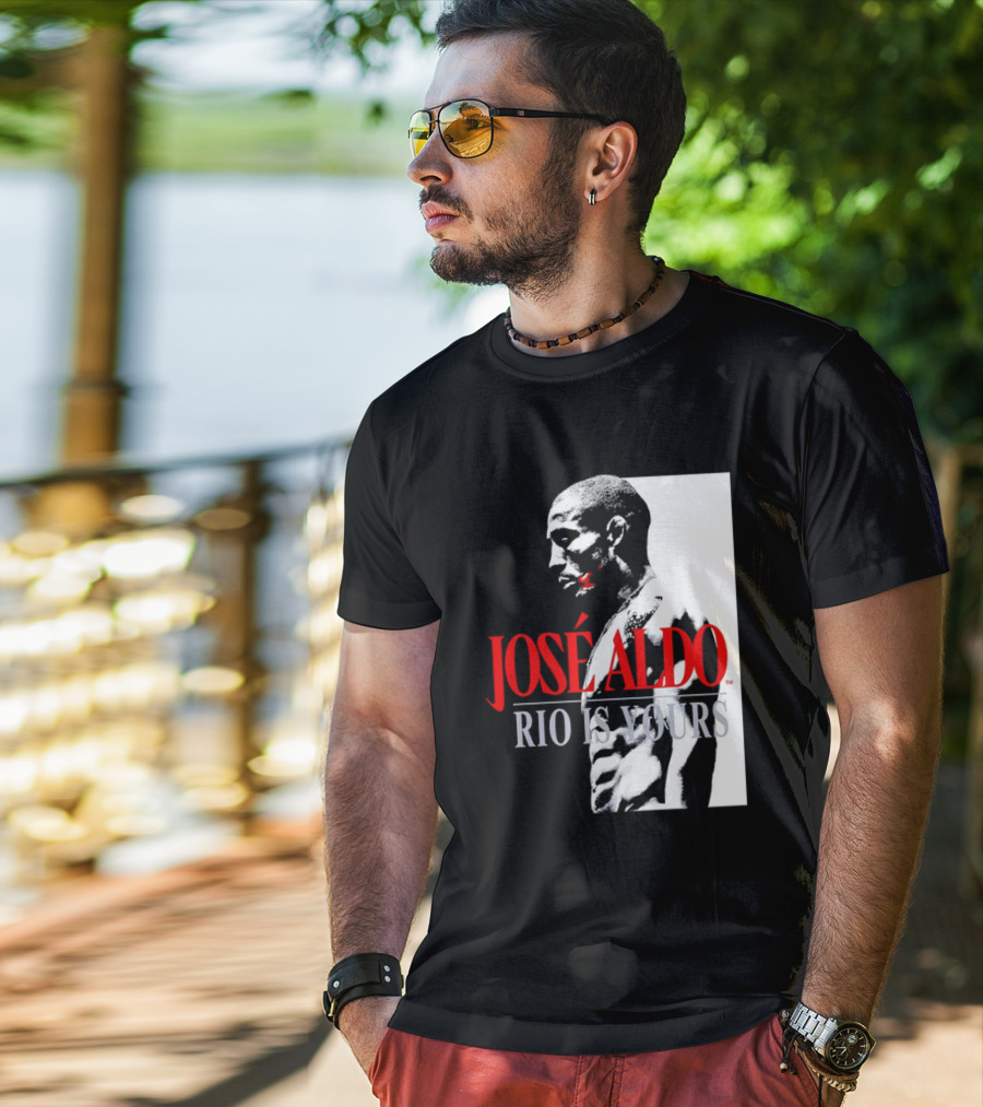 José Aldo Rio Is Yours Retro Black And White Profile T-Shirt