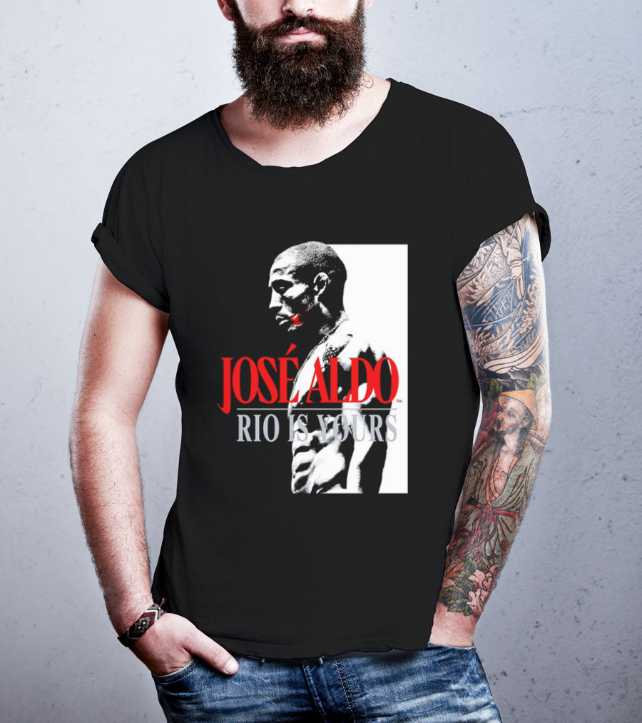 José Aldo Rio Is Yours Retro Black And White Profile T-Shirt