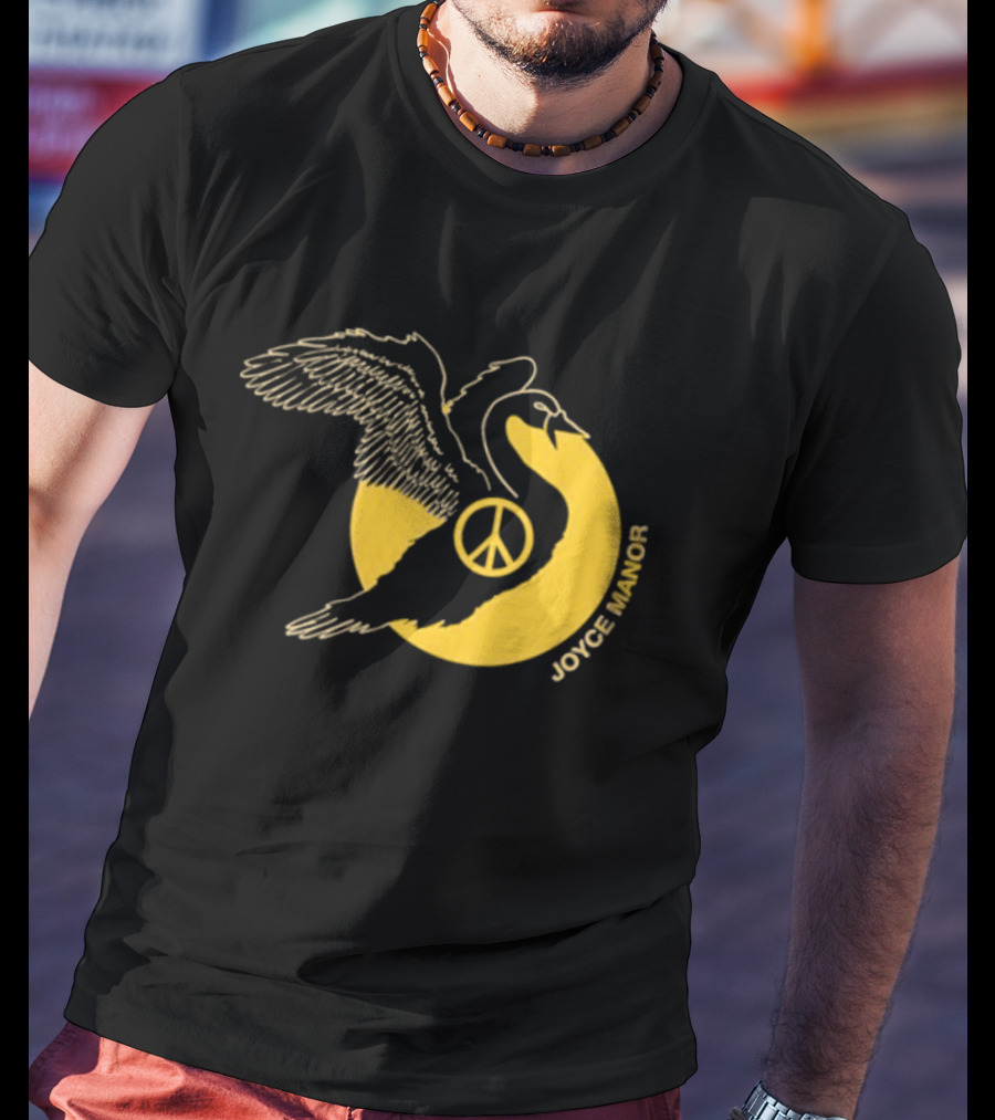 Joyce Manor Peace Swan With Peace Symbol Circle T-Shirt