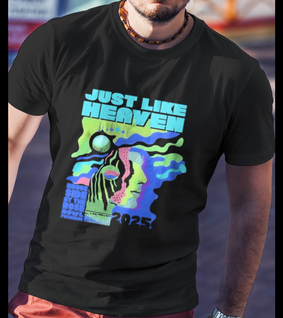 Just Like Heaven Time And Space 2025 Psychedelic Face And Abstract Cosmic Imagery T-Shirt