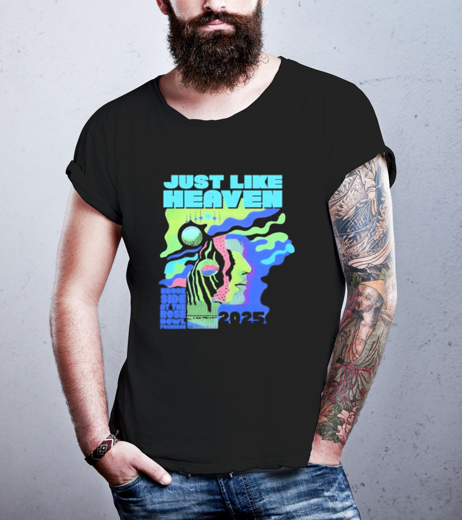 Just Like Heaven Time And Space 2025 Psychedelic Face And Abstract Cosmic Imagery T-Shirt