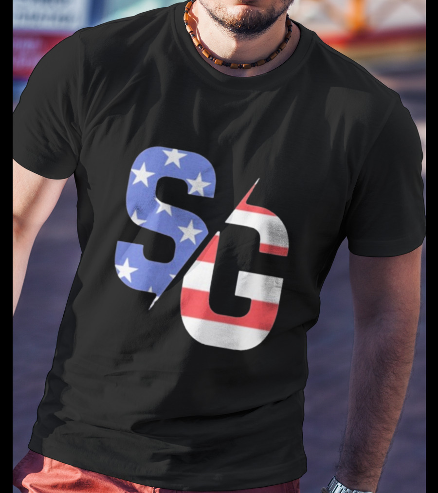 Justin Swanstrom Racing SG Stars Stripes Merica Flag T-Shirt