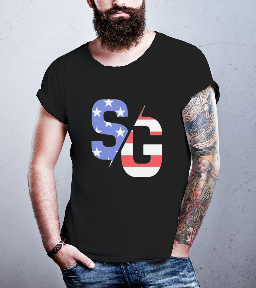 Justin Swanstrom Racing SG Stars Stripes Merica Flag T-Shirt