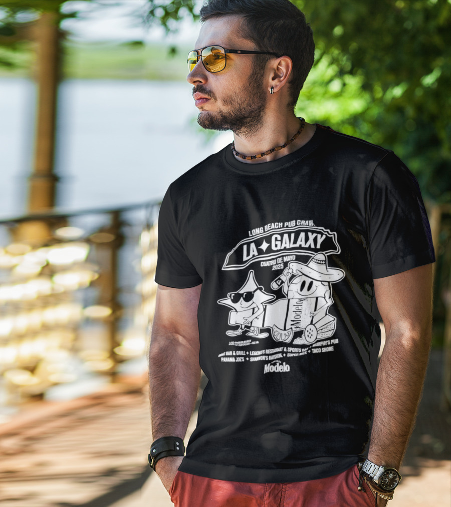 LA Galaxy Long Beach Pub Crawl Summer Vibe Festivities T-Shirt