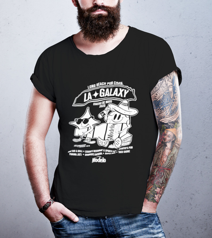 LA Galaxy Long Beach Pub Crawl Summer Vibe Festivities T-Shirt