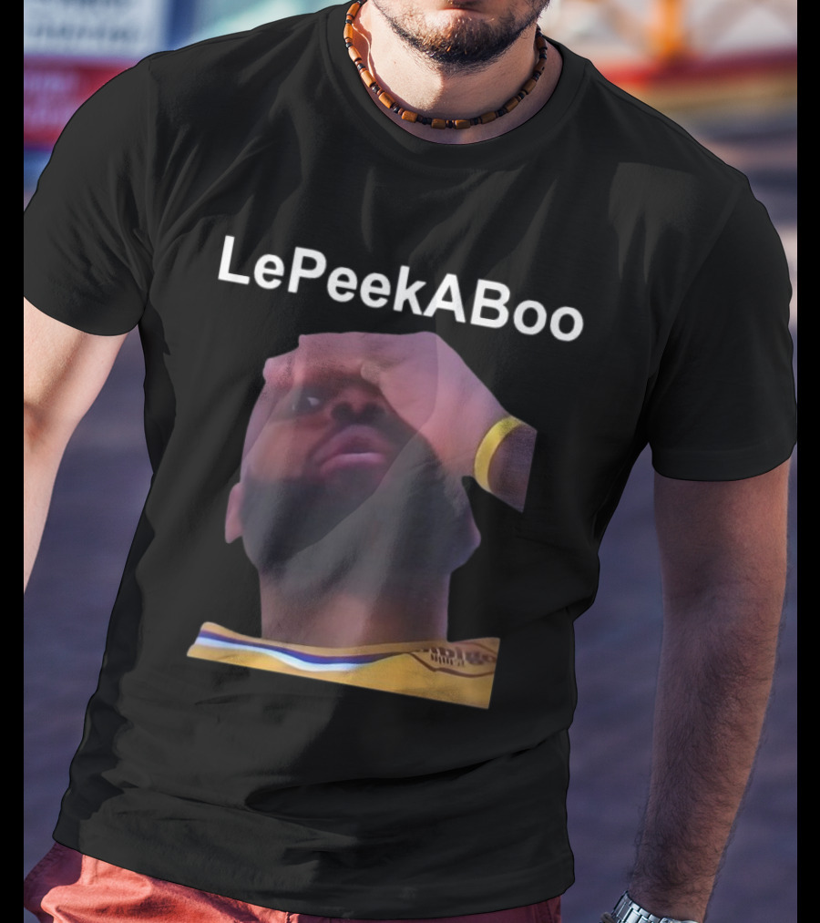 LeBron LePeekABoo Yellow Jersey Wristband T-Shirt