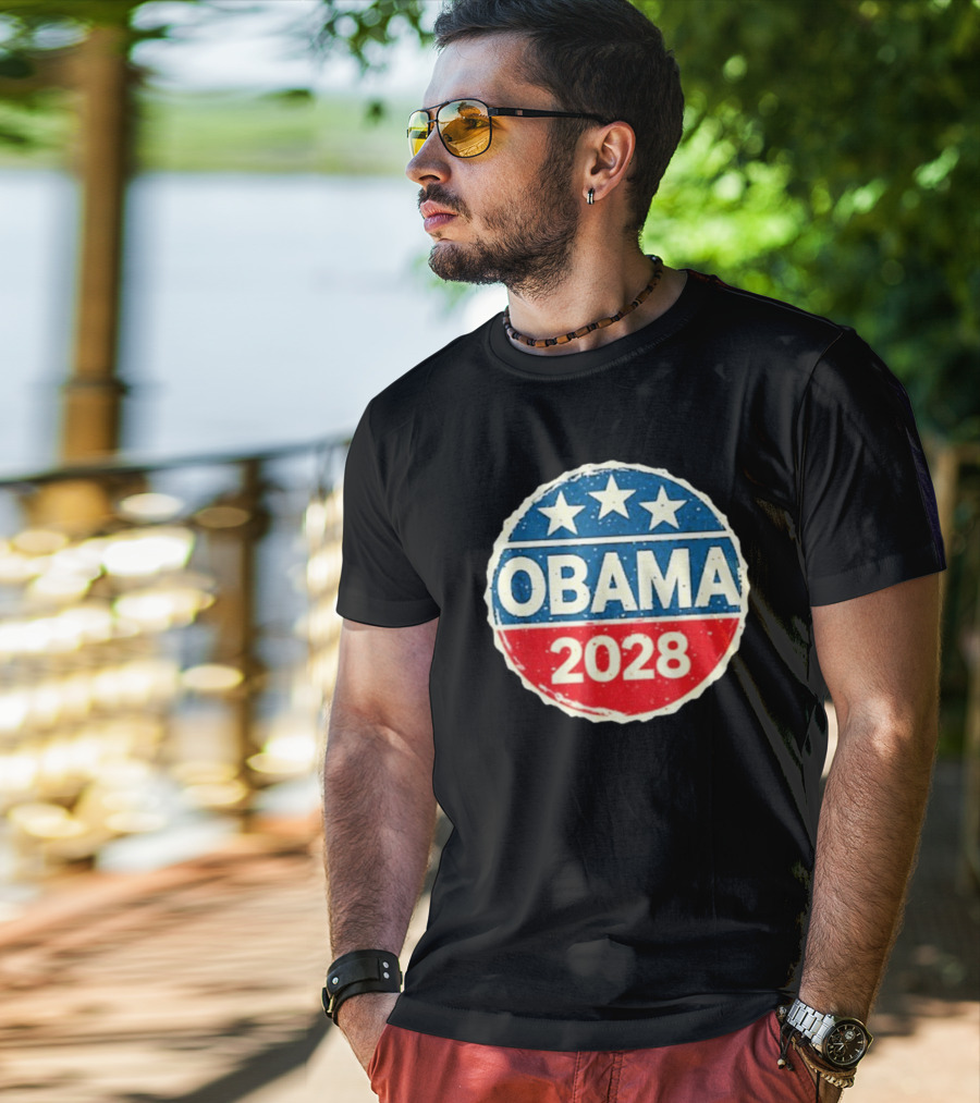 Lisa Guerrero Obama 2028 Three Star Blue Red T-Shirt