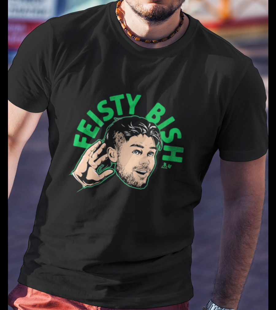 Feisty Bish Hand Gesture Illustration With Lian Bischel Artwork T-Shirt