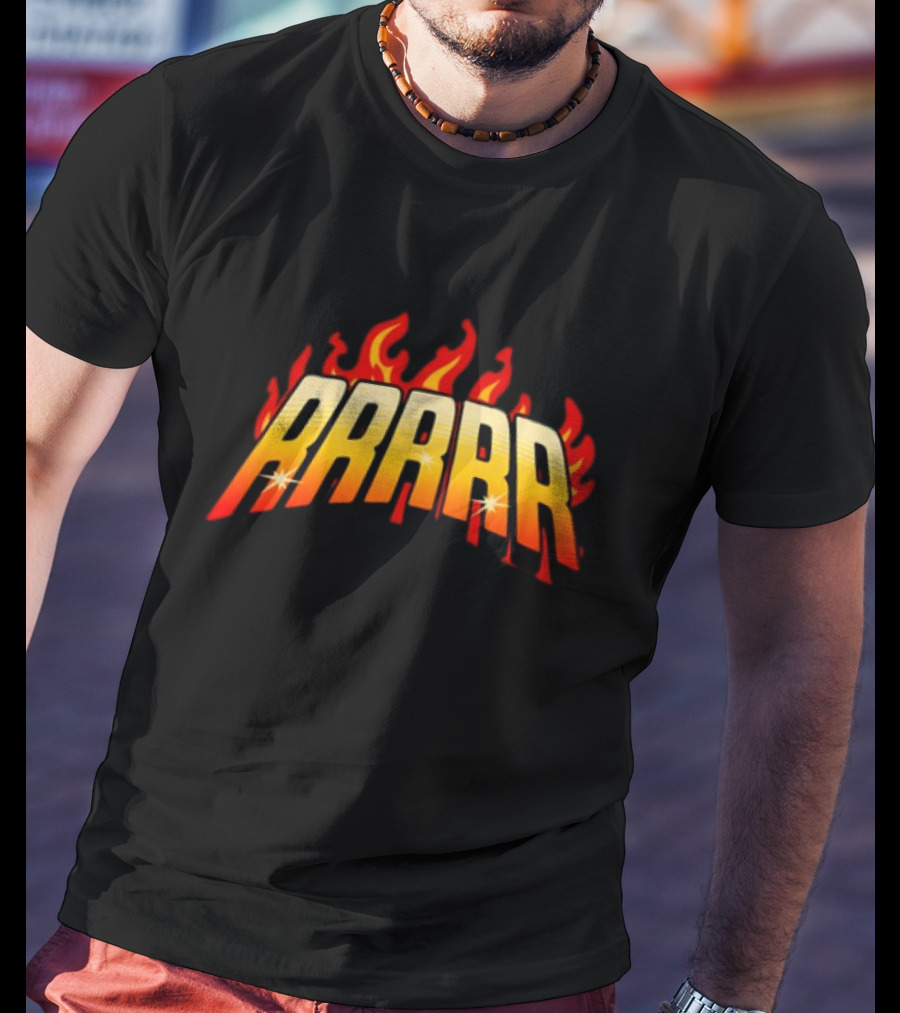 Rrr Fire Text Limited Slangteez Funny Tee T-Shirt